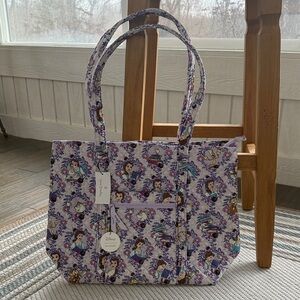 Nwt New Vera Bradley Disney Beauty and the Beast Belle Floral Vera Tote Bag